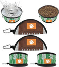 Pets First NCAA Clemson Tigers Collapsible Dog Travel Bowl Set, 2 Pack Food & Water Bowls for Dogs, Best Portable & Lightweight Leak-Proof Dog Bowls for Travel