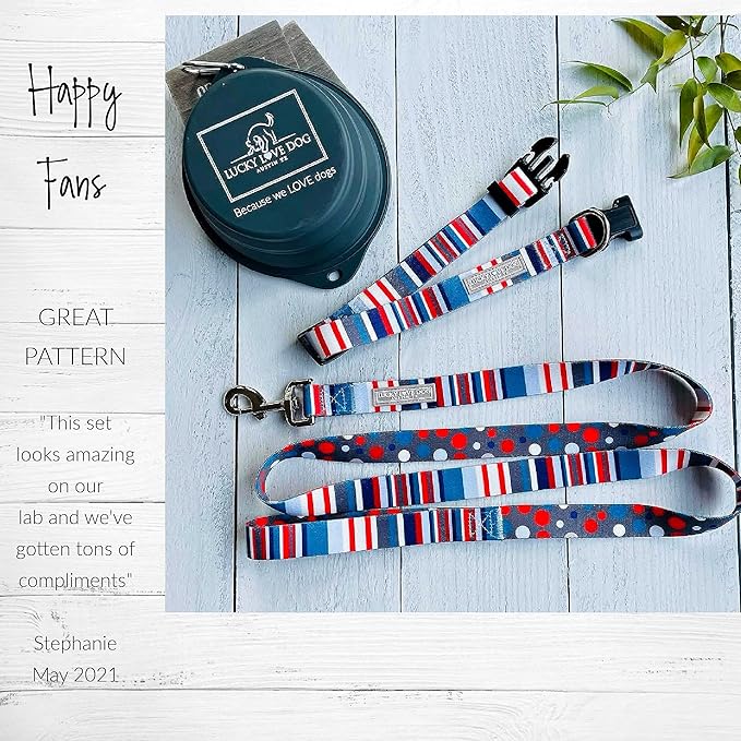 Lucky Love Dog Leash – Soft, Durable, and Comfortable Leash with Vibrant Patterns – Stylish and Long Lasting for Small Male and Female Dogs – Linus, Small