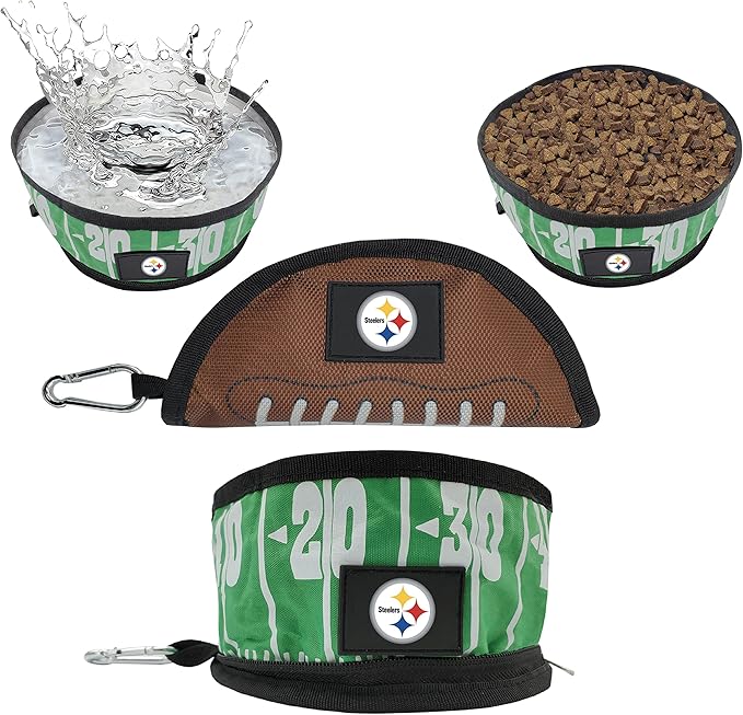 Pets First NFL Collapsible Pet Bowl