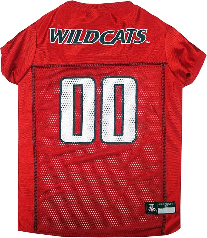 Pets First NCAA College Arizona Wildcats Mesh Jersey for DOGS & CATS, X-Small.Licensed Dog Jersey with your Favorite Football/Basketball College Team