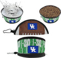 Pets First NCAA Kentucky Wildcats Collapsible Dog Travel Bowl, Food and Water Bowl for Dogs & Cats. Lightweight Leak-Proof Pet Bowl for Travel with Football Field & Pebble-Grain Design