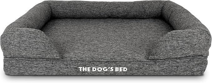 The Dog’s Bed Replacement Outer Cover, Largeinen Fabric, Grey Linen, Medium