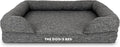 The Dog’s Bed Replacement Outer Cover, Largeinen Fabric, Grey Linen, Medium