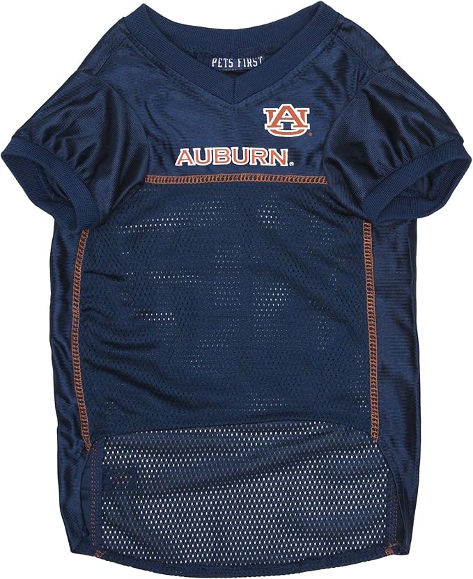Pets First NCAA College Auburn Tigers Mesh Jersey for DOGS & CATS, Large. Licensed Dog Jersey with your Favorite Football/Basketball College Team