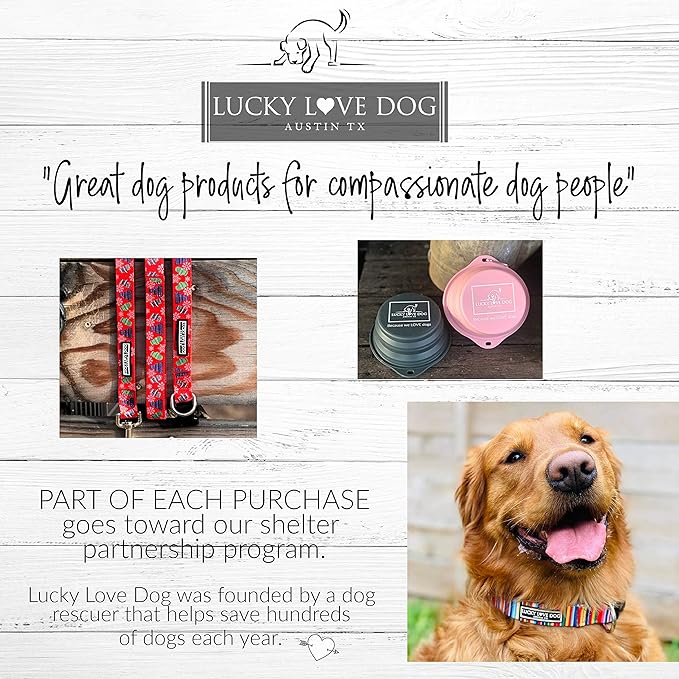 Lucky Love Dog - Adjustable Dog Collar with Easy Click Buckle for Small Dogs, Durable, & Comfortable for Male & Female Dogs, Pet Collar for Puppies & Adult Dogs - Chilly, Small