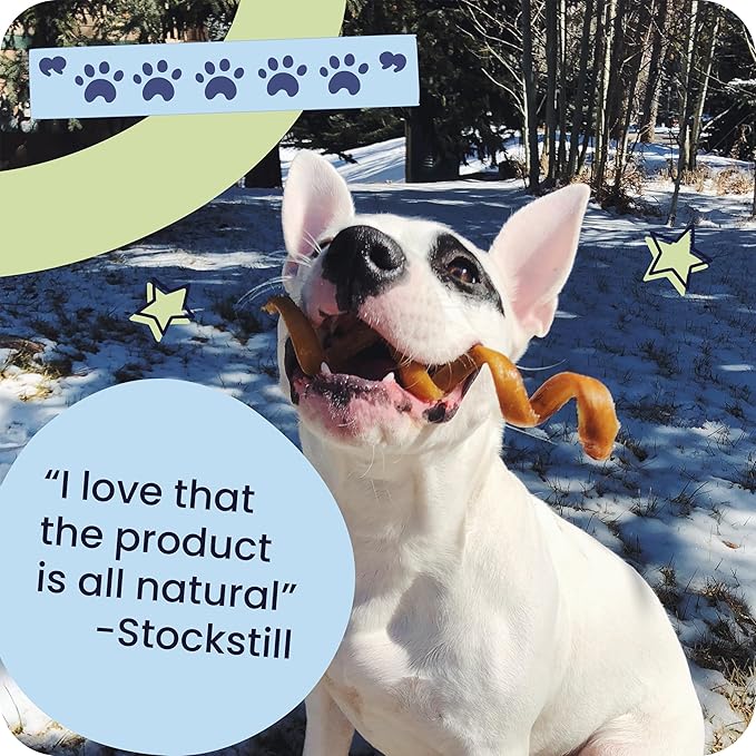 Pawstruck Natural 8–12" Bully Sticks for Dogs – Long-Lasting, Rawhide-Free, Low-Odor, Grain-Free Dental Chew Treat – Single Ingredient, 100% Real Beef – 1 lb Bag – Packaging May Vary
