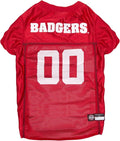 Pets First NCAA College Wisconsin Badgers Mesh Jersey for DOGS & CATS, Large. Licensed Dog Jersey with your Favorite Football/Basketball College Team