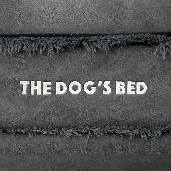 The Dog’s Bed Orthopedic Memory Foam Dog Bed Mattress,Fur Fabric,Grey Fur, XL, 6-Inch