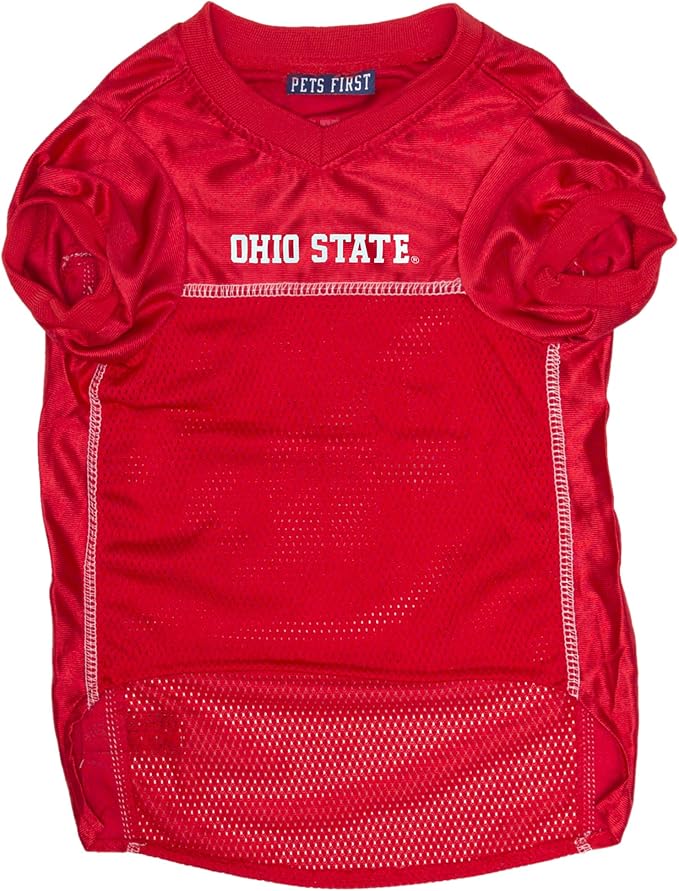 Pets First NCAA College Ohio State Buckeyes Mesh Jersey for DOGS & CATS, XX-Large. Licensed Dog Jersey with your Favorite Football/Basketball College Team