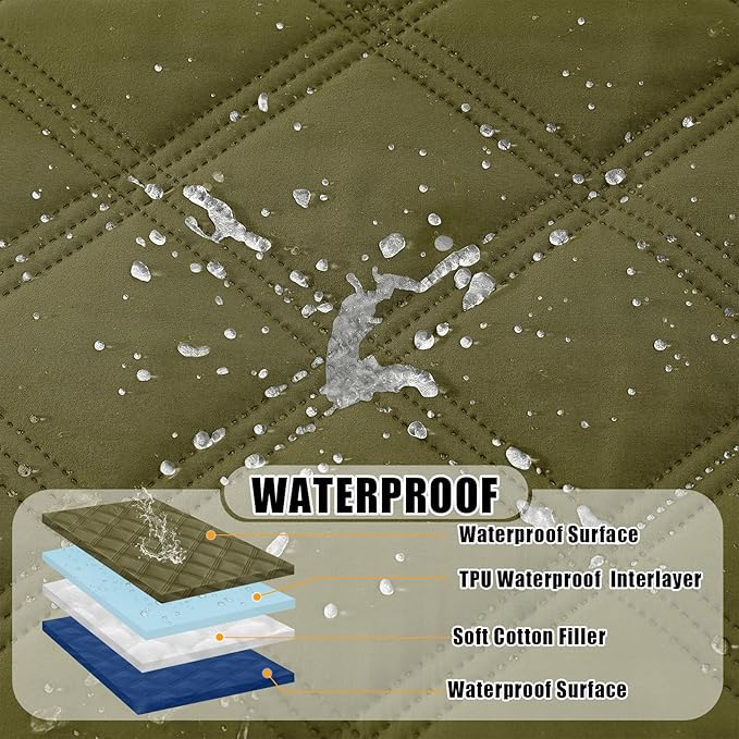 Smiry Waterproof Dog Bed Cover Blanket 40x50, Soft Reversible Pet Blanket, Washable Leakproof Cats Dogs Couch Cover for Sofa, Couch, Furniture, Green/Navy