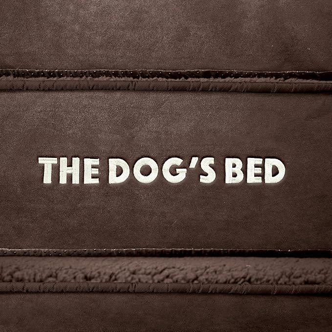 The Dog’s Bed Orthopedic Memory Foam Dog Bed Mattress, Oxford Fabric, Brown Plush, XXL, 6-Inch