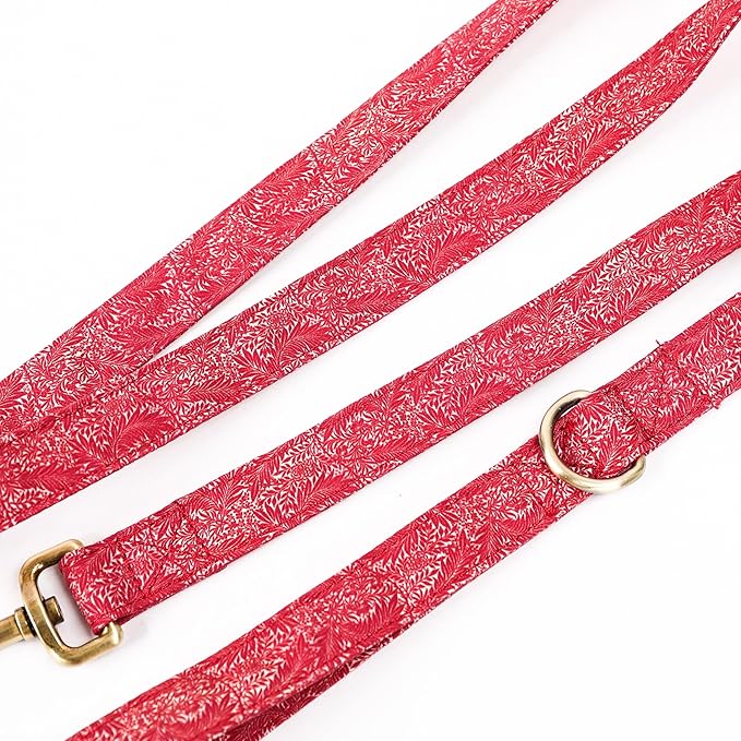 Organic Cotton Dog Leash for Small,Medium and Large Breed,Brass Hardware Pet Leash for Walking,Running and Training 6FT