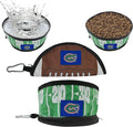 Pets First NCAA Florida Gators Collapsible Dog Travel Bowl, Food and Water Bowl for Dogs & Cats. Lightweight Leak-Proof Pet Bowl for Travel with Football Field & Pebble-Grain Design