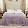 Bedsure Sherpa Blanket Queen Size for Bed - Super Soft, Cozy Fleece Thick Warm Blanket for Winter, GentleSoft Home Room Decor, Purple, 90x90 Inches