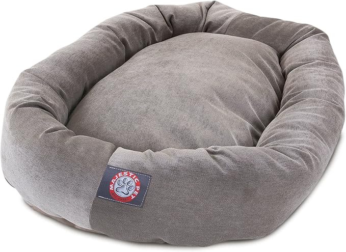 Majestic Pet Villa 40 Inch Shredded Memory Foam Dog Bed for Large Sized Dog 40x29x9 Inch–Orthopedic Pet Bed with Removable Washable Cover-Washable Large Puppy Mat with Head Support-Vintage
