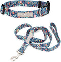 Lucky Love Dog - Adjustable Collar and Leash Set with Easy Click Buckle for Large Dogs, Durable, & Comfortable Collar for Male & Female Dogs, Puppies & Adult - Sweet Holiday Combo, Large