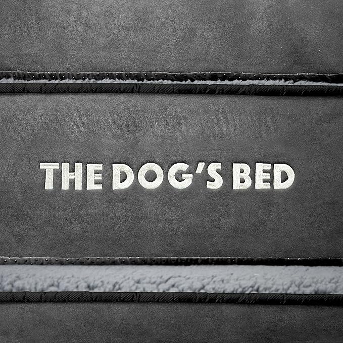 The Dog’s Bed Orthopedic Memory Foam Dog Bed Mattress, Plush Fabric, Grey Plush, XL, 6-Inch