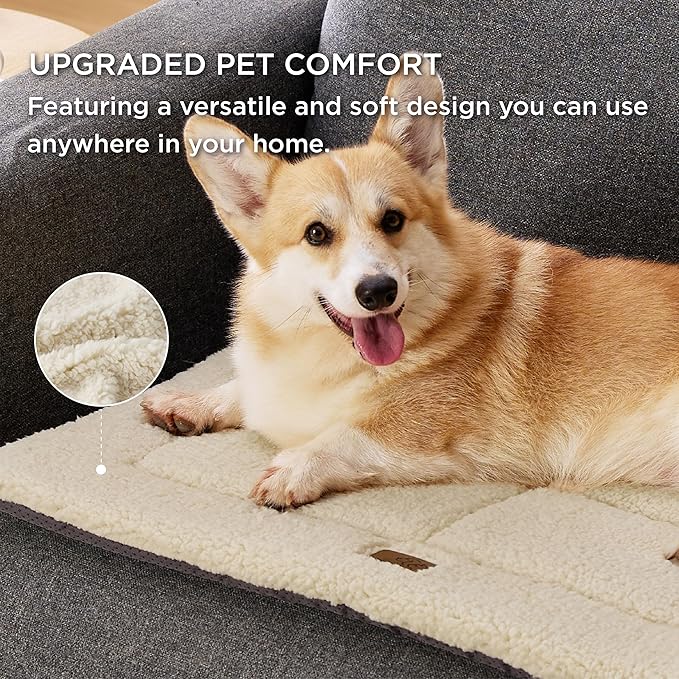 Bedsure Washable Dog Crate Bed for Medium Dogs, Soft Foam Floor Pet Mat, Versatile Lightweight Pet Crate Pad for Kennel