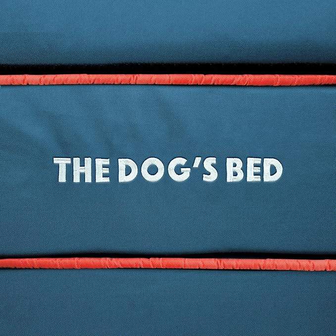 The Dog’s Bed Replacement Outer Cover, Oxford Fabric, Blue with Red Trim & USA Center Flag, Large