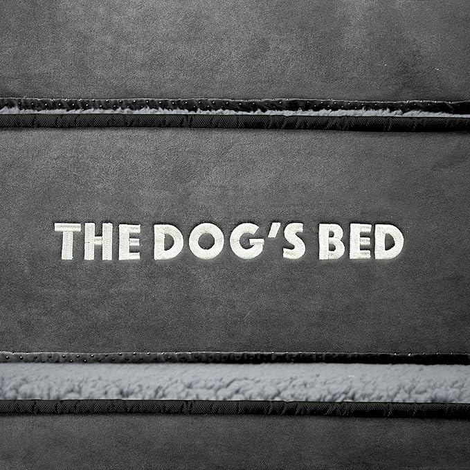 The Dog’s Bed Orthopedic Memory Foam Dog Bed Mattress, Plush Fabric, Grey Plush, Large, 4-Inch