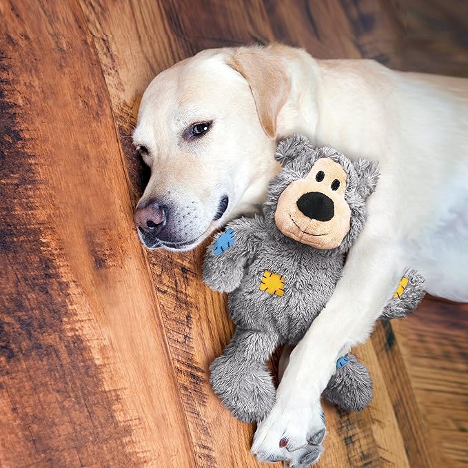 KONG Wild Knots Bears - Durable Dog Toys with Internal Knotted Ropes and Minimal Stuffing for Less Mess (Assorted Colors) (X Large)